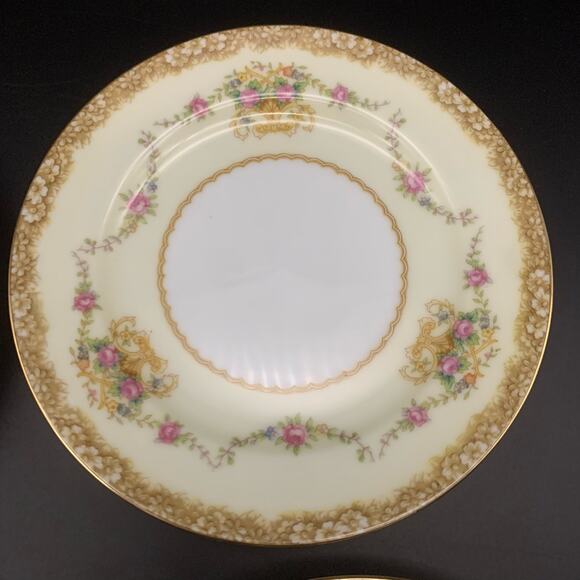 1933 Noritake Bone China Mirabelle #3843 6 3/8” Bread & Butter Plates Porcelain - Picture 1 of 9